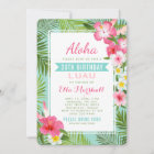 Tropical Pink Floral Birthday Luau Party