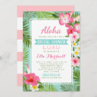 Tropical Pink Floral Wedding Bridal Shower Luau