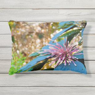 Tropical Pink Flower Outdoor Pillow