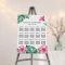 Tropical Pink Flower Wedding Seating Chart