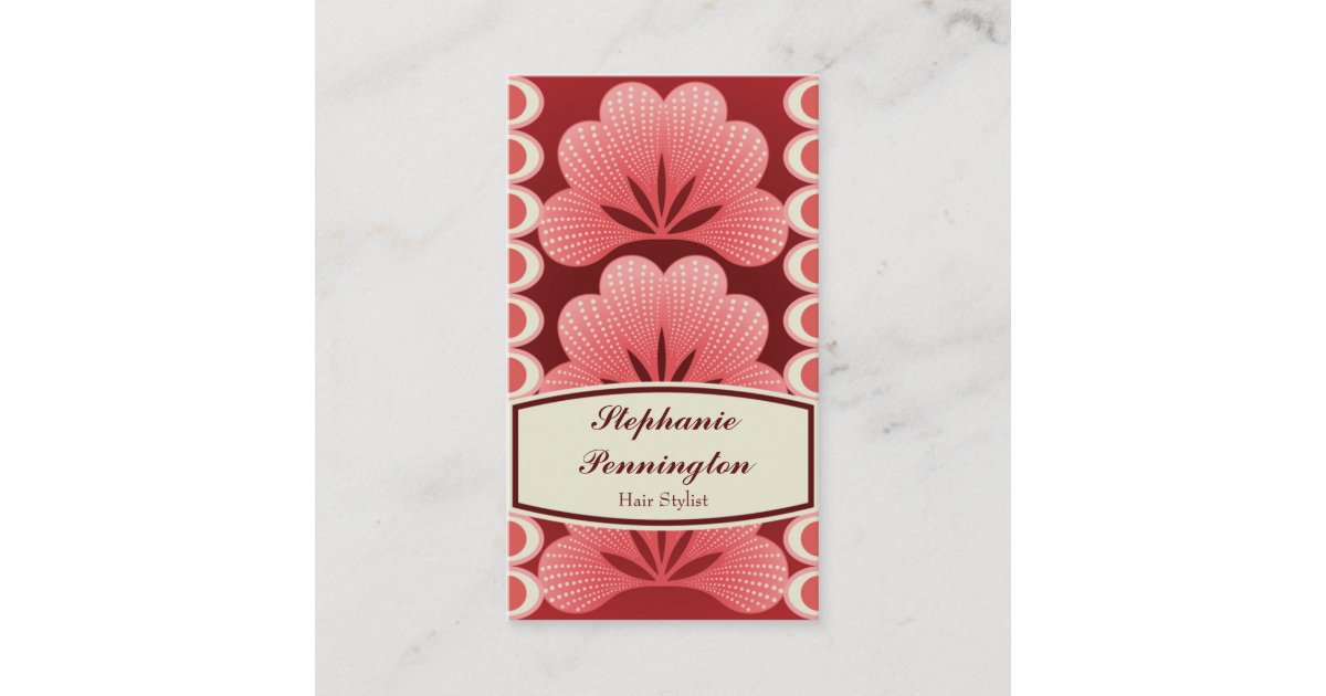 Tropical Pink Flowers Hair Stylist Business Cards Zazzle Com