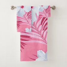 Tropical pink flowers hibiscus