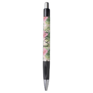Tropical Pink Flowers Pen