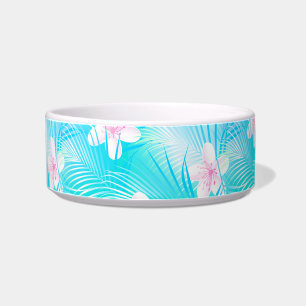 Tropical pink frangipani bowl