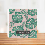 Tropical Pink & Green Palm Leaves Pattern & Name Wooden Box Sign<br><div class="desc">The Tropical Pink & Green Palm Leaves pattern is a vibrant and lively design that incorporates elements of nature and a tropical aesthetic. The pattern features lush palm leaves in shades of pink and green, creating a striking contrast and an overall eye-catching appearance.Overall, the Tropical Pink & Green Palm Leaves...</div>