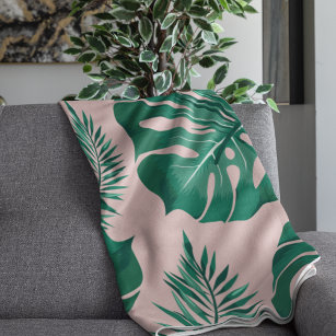 Palm Leaf Throw Blanket