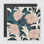 Tropical pink hibiscus, dark background (Front/Back)