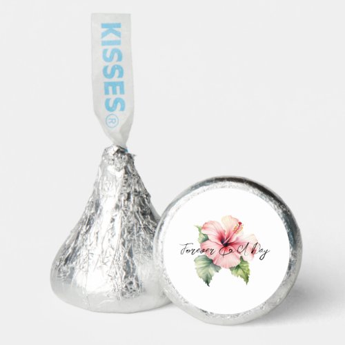 Tropical Pink Hibiscus Floral Wedding  Hersheys Kisses