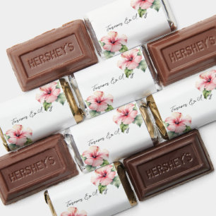 Tropical Pink Hibiscus Floral Wedding  Hershey's Miniatures
