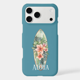 Tropical Pink Hibiscus Flower Leaves Aloha iPhone 17 Pro Max Case