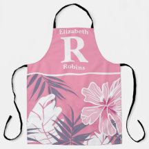 Tropical pink hibiscus personalized