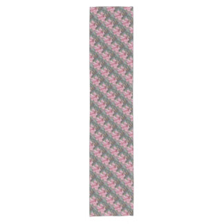 TROPICAL PINK HIBISCUS SHORT TABLE RUNNER