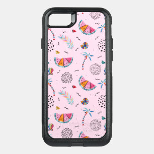 Tropical Pink Memphis Style Pattern OtterBox Commuter iPhone SE/8/7 Case
