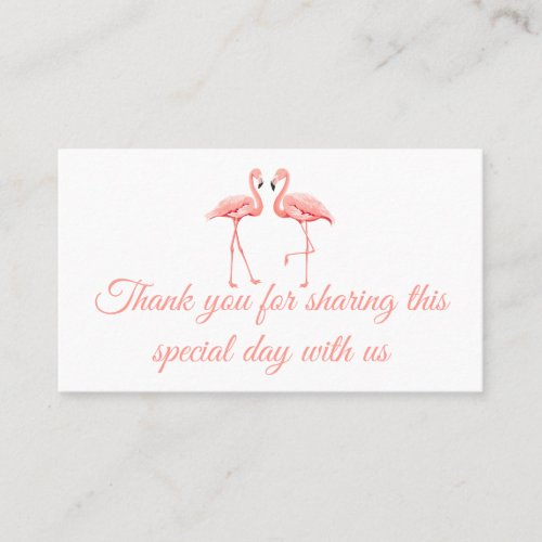 Tropical Pink Menu Flamingo Beach Summer Wedding Place Card