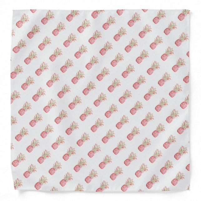Tropical | Pink Pineapple Bandana (Front)