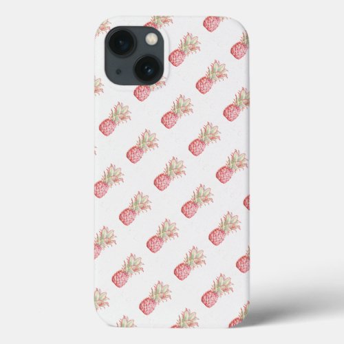 Tropical  Pink Pineapple iPhone 13 Case