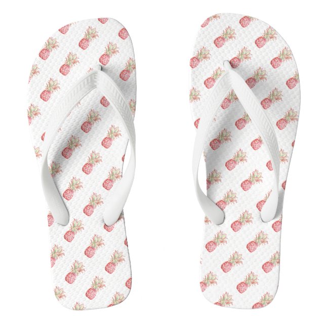 Tropical | Pink Pineapple Flip Flops (Footbed)