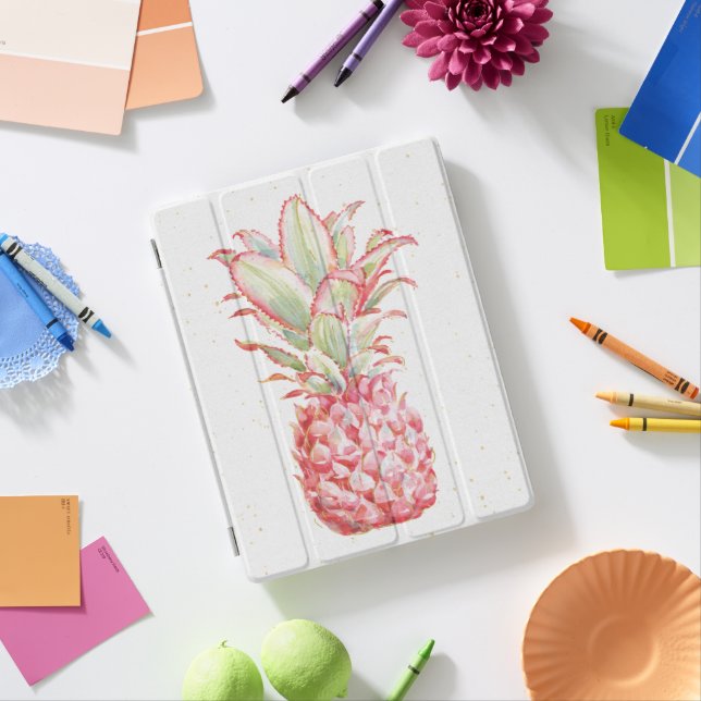 Tropical | Pink Pineapple iPad Smart Cover (In Situ)