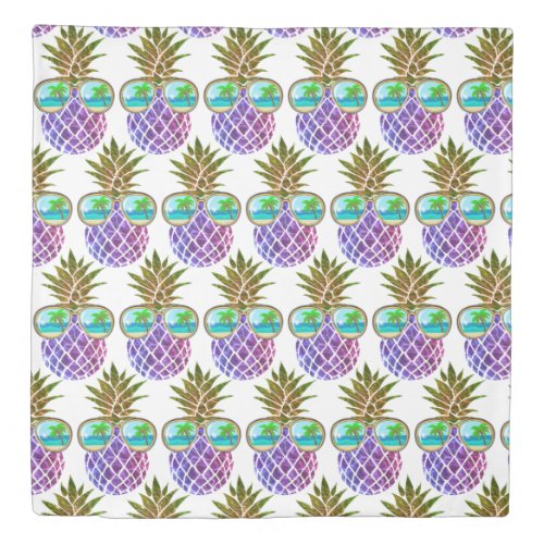 Tropical pink purple pineapple