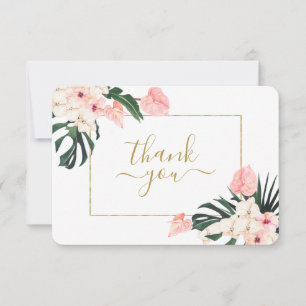 Tropical Pink Thank you card