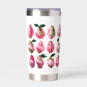 Tropical Pitaya Watercolor Art Insulated Tumbler
