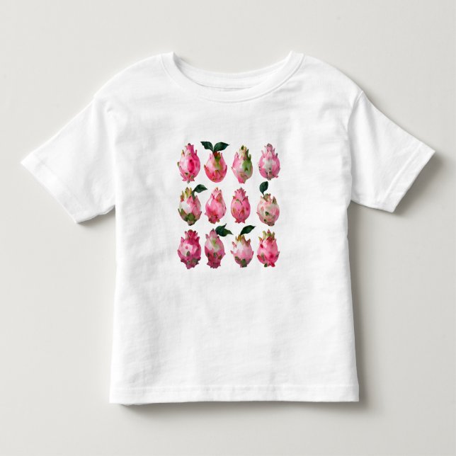 Tropical Pitaya Watercolor Art Toddler T-shirt (Front)