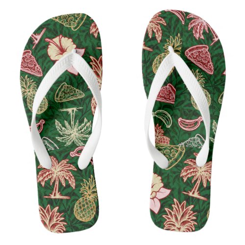 Tropical Pizza Hawaiian_style Flip Flops  Thongs