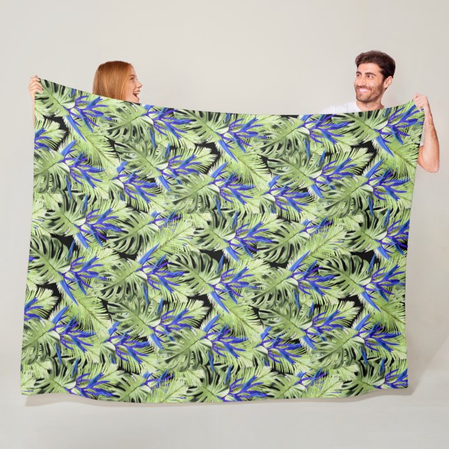 Tropical plant 2 fleece blanket (In Situ)