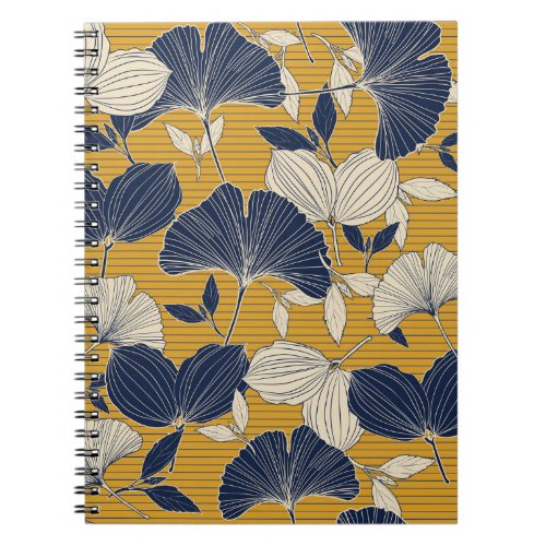 Tropical Plants Seamless Leaf Pattern Notebook