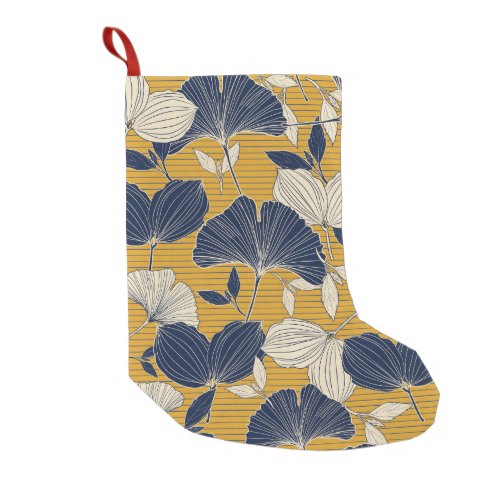 Tropical Plants Seamless Leaf Pattern Small Christmas Stocking