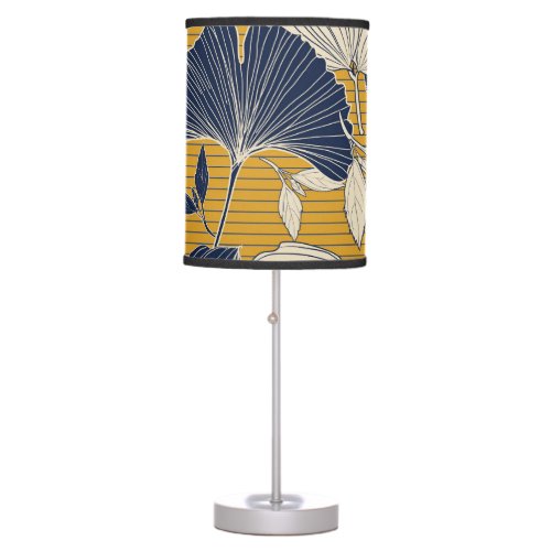 Tropical Plants Seamless Leaf Pattern Table Lamp
