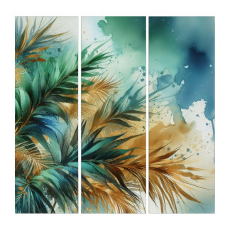Tropical Plants Triptych