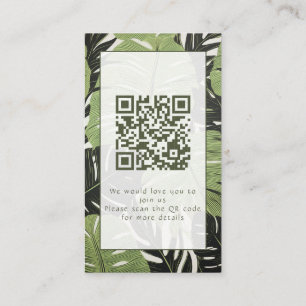 Tropical please RSVP Bold & Modern Green Jungle Enclosure Card