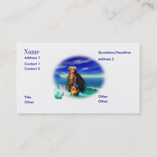 Customizable Tropical Pleasures  Business Cards