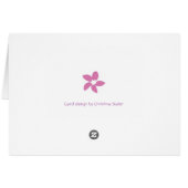 Tropical Plumeria Card (Back Horizontal)