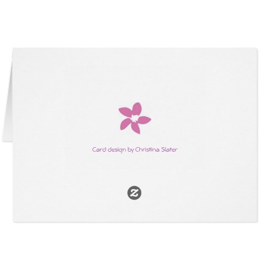Tropical Plumeria Card (Back Horizontal)