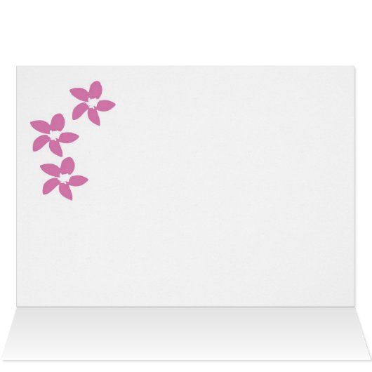 Tropical Plumeria Card (Inside Horizontal (Top))