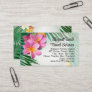 Tropical Plumeria Flower Spa Beach Travel Business Card