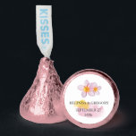 Tropical Plumeria Frangipani Wedding  Hershey®'s Kisses®<br><div class="desc">This design features dusty pink and orange frangipani / plumeria flowers. Dusty pink and orange watercolor background emphasizes the text. These popular tropical Hawaiian flowers are ideal for a destination beach wedding. Elegant wedding chocolate favor design with modern elements. Matching wedding invitations and other stationery items are also available.</div>