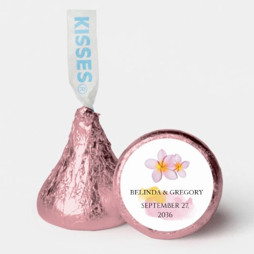 Tropical Plumeria Frangipani Wedding  Hersheys Kisses