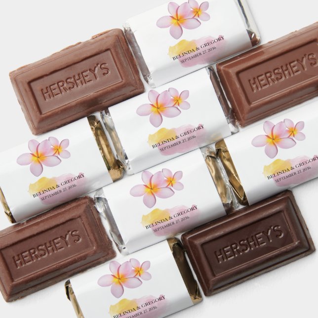 Tropical Plumeria Frangipani Wedding Hershey's Miniatures (Assorted)