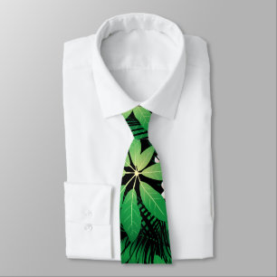 Tropical plumeria lush forest tie