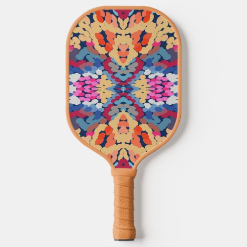 Tropical Plumeria Spotted Flowers Tile Pattern Pickleball Paddle
