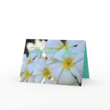 Tropical Plumeria Thank You Card