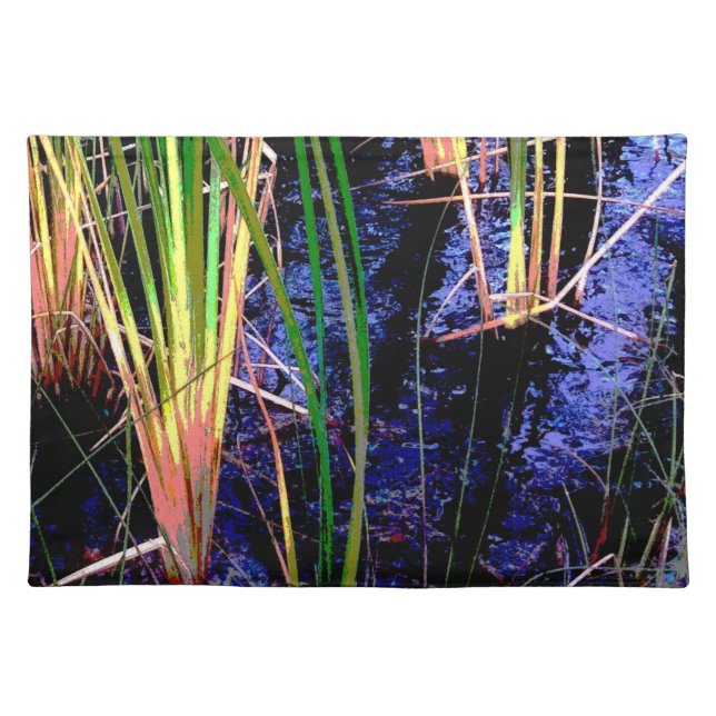 Tropical Pond Grasses Cloth Placemat (Front)