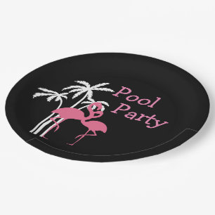 Tropical Pool Party Paper Plates
