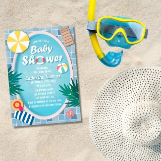Tropical Pool Party Summer Baby Shower