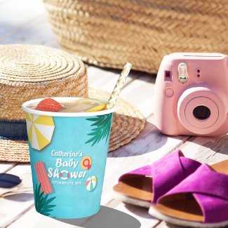 Tropical Pool Party Summer Baby Shower