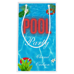 Tropical Pool Party Summer Birthday Small Gift Bag