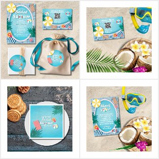 Tropical Pool Party Summer Bridal Shower